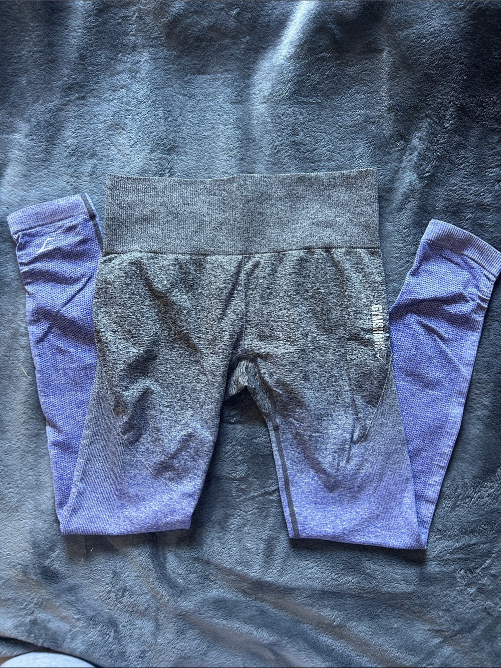 Gymshark Kids Ombre Grey and Purple Seamless Leggings
